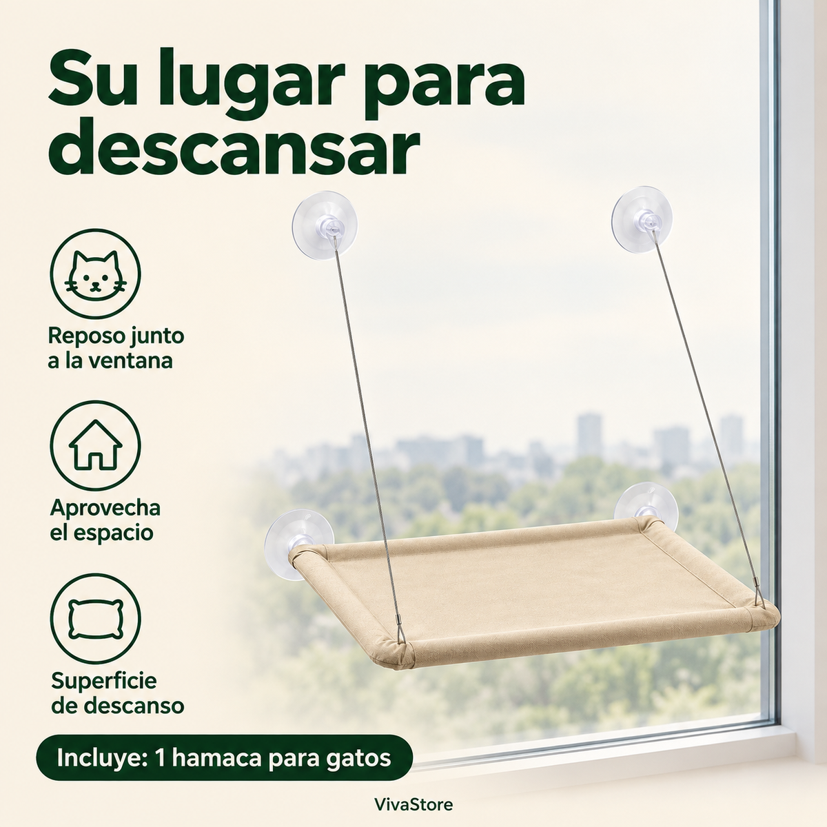 Hamaca de Ventana para Gatos