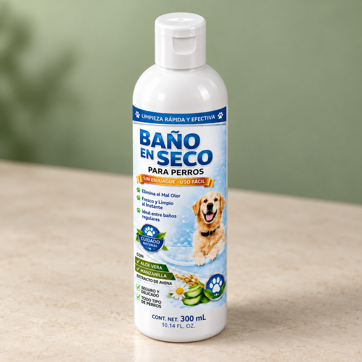 Baño en Seco para Perros sin Enjuague — 300 ml