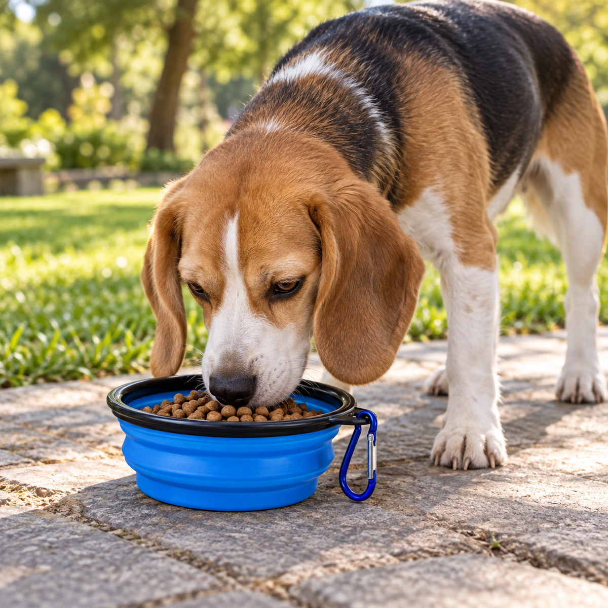 Plato Plegable de Goma para Mascotas