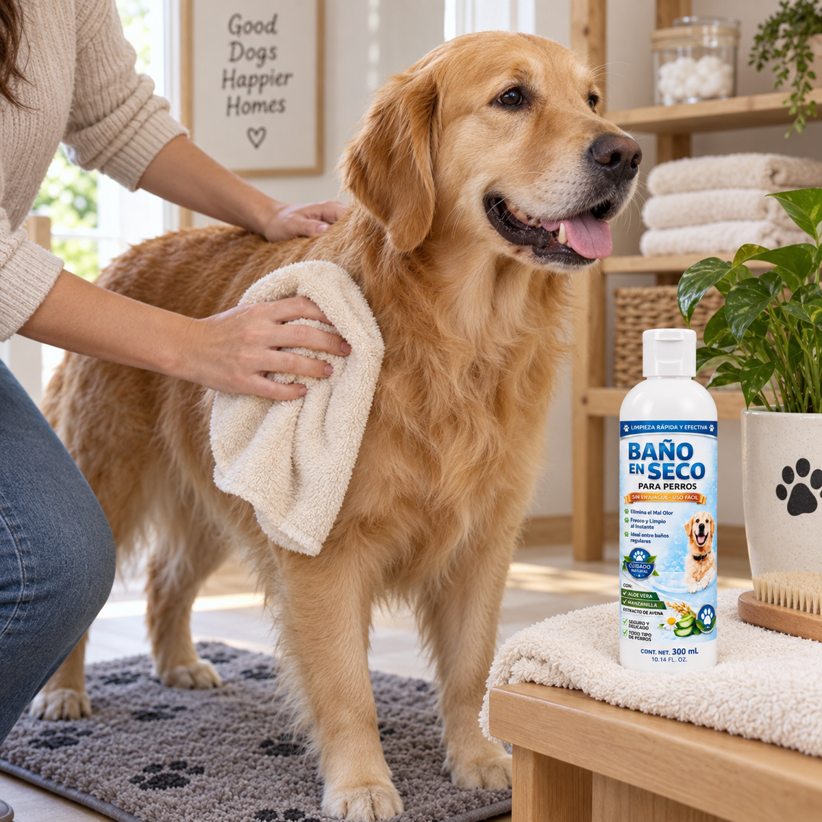 Baño en Seco para Perros sin Enjuague — 300 ml