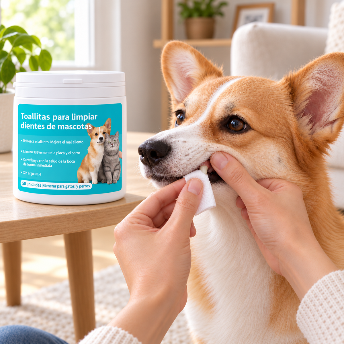 Toallas de Limpieza Dental para Mascotas