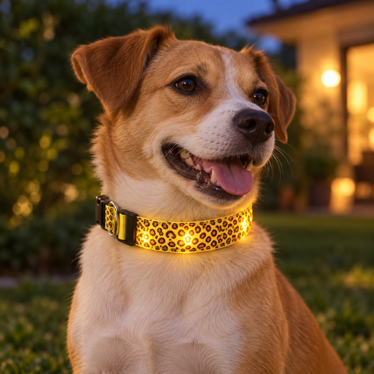 Collar con luz LED para mascotas — Talla M