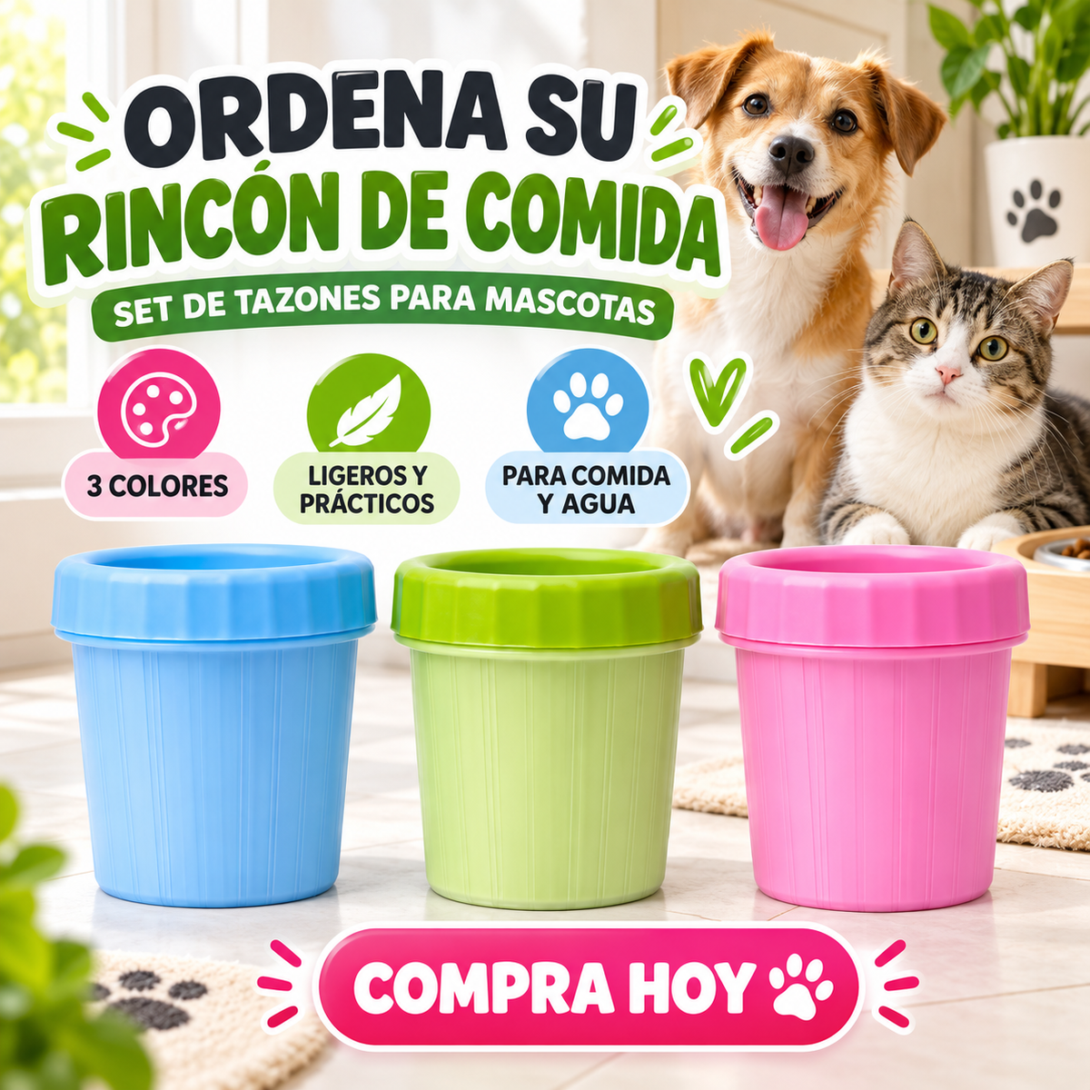 Limpiador Portátil de Patas para Perros y Gatos