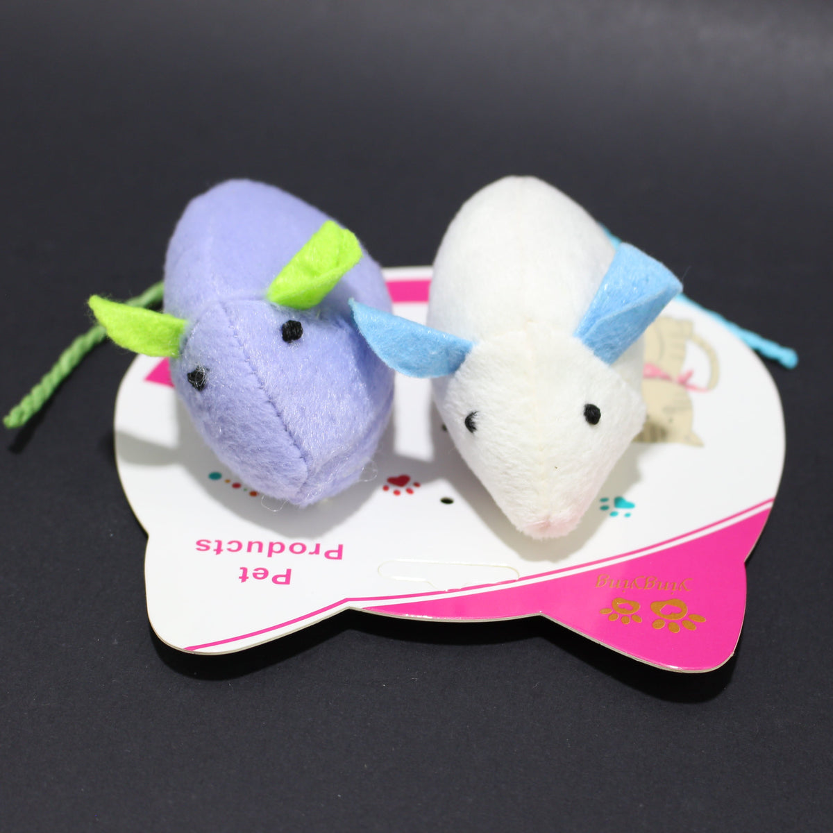 Foto original del proveedor: pack de dos ratones de juguete para gatos