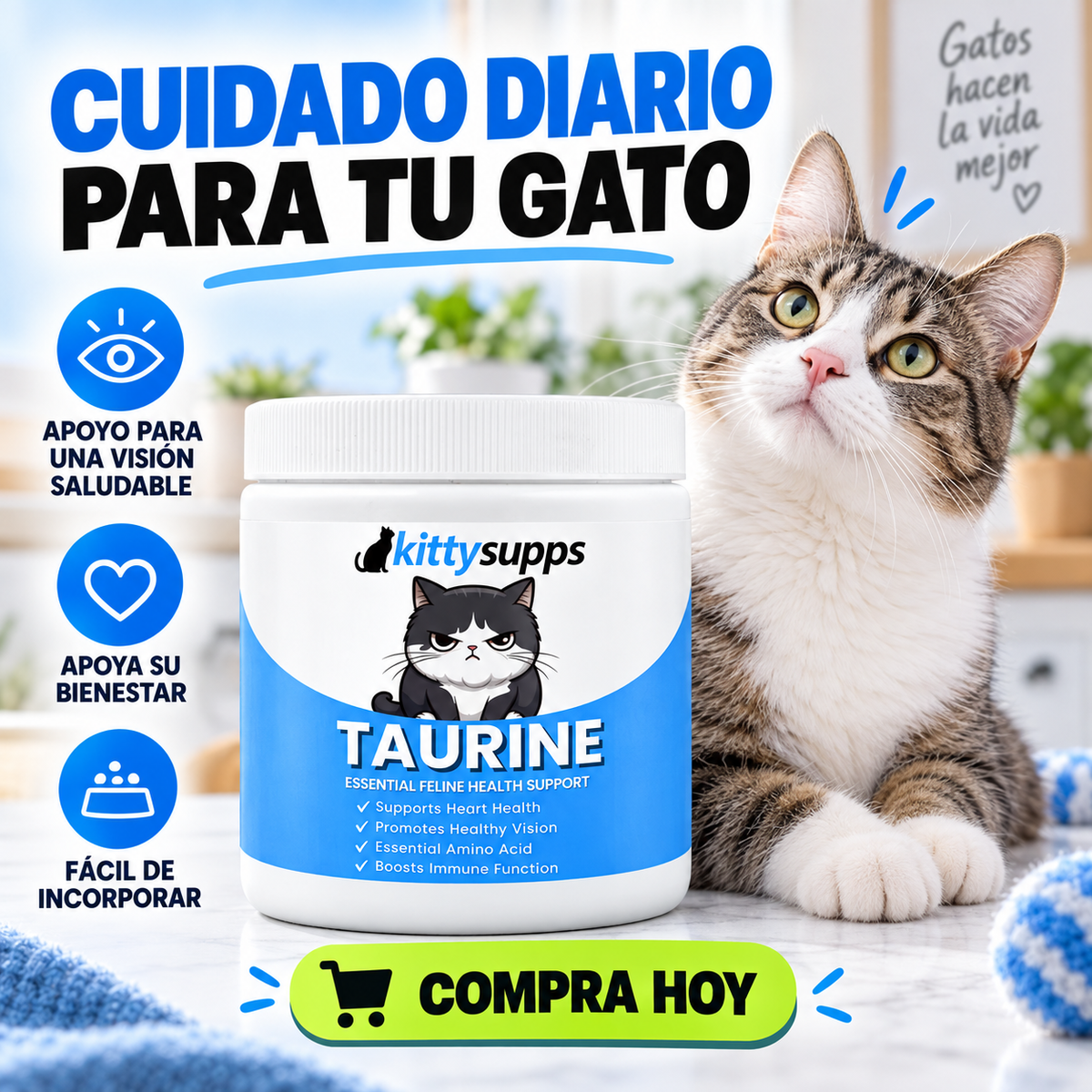 Taurina para Gatos KittySupps