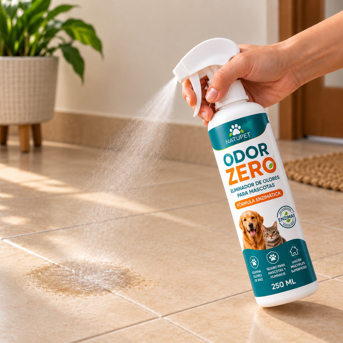 ODOR ZERO — Eliminador de olores para mascotas, 250 ml
