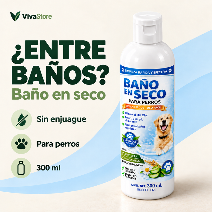 Baño en Seco para Perros sin Enjuague — 300 ml