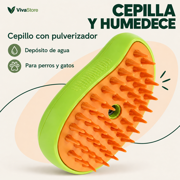Cepillo con Pulverizador para Perros y Gatos