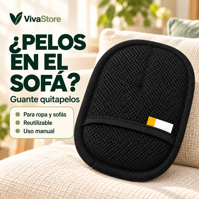 Guante Reutilizable Quitapelos para Ropa y Sofás