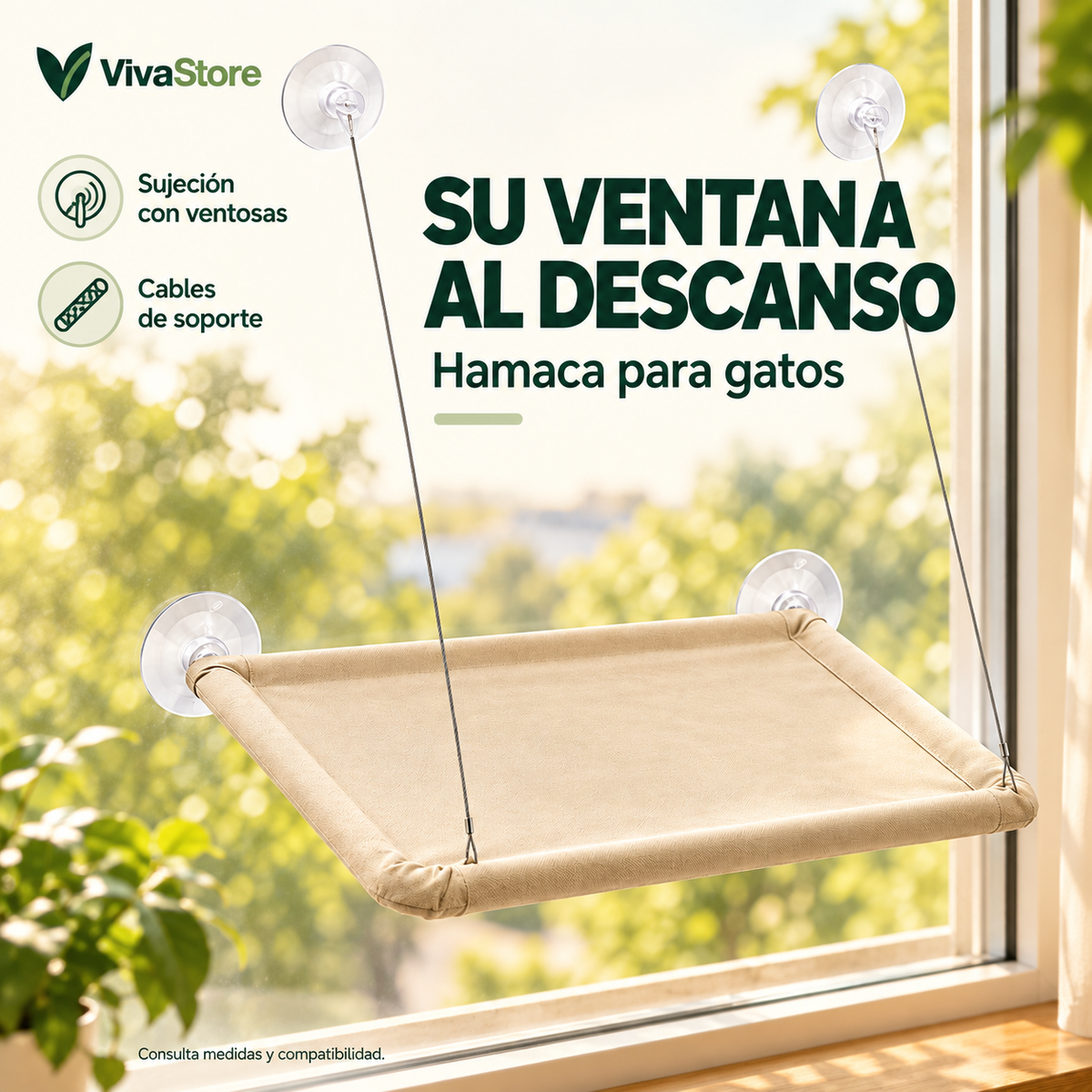 Hamaca de Ventana para Gatos — Portada VivaStore
