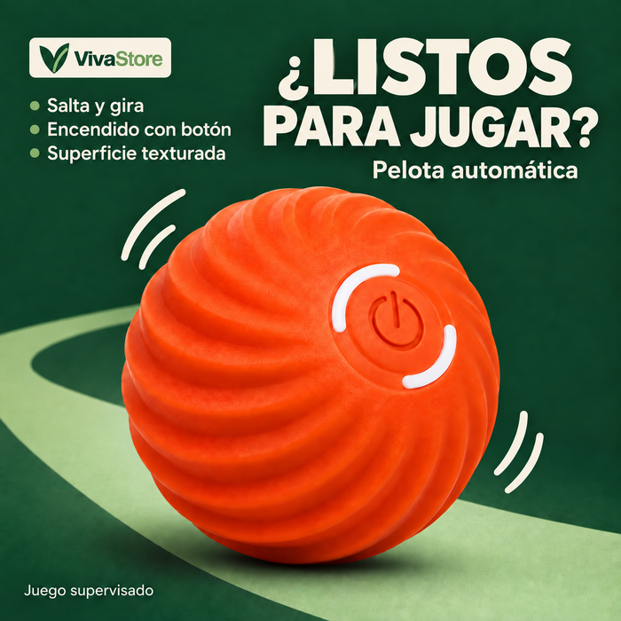 Pelota automática rebotante para perros